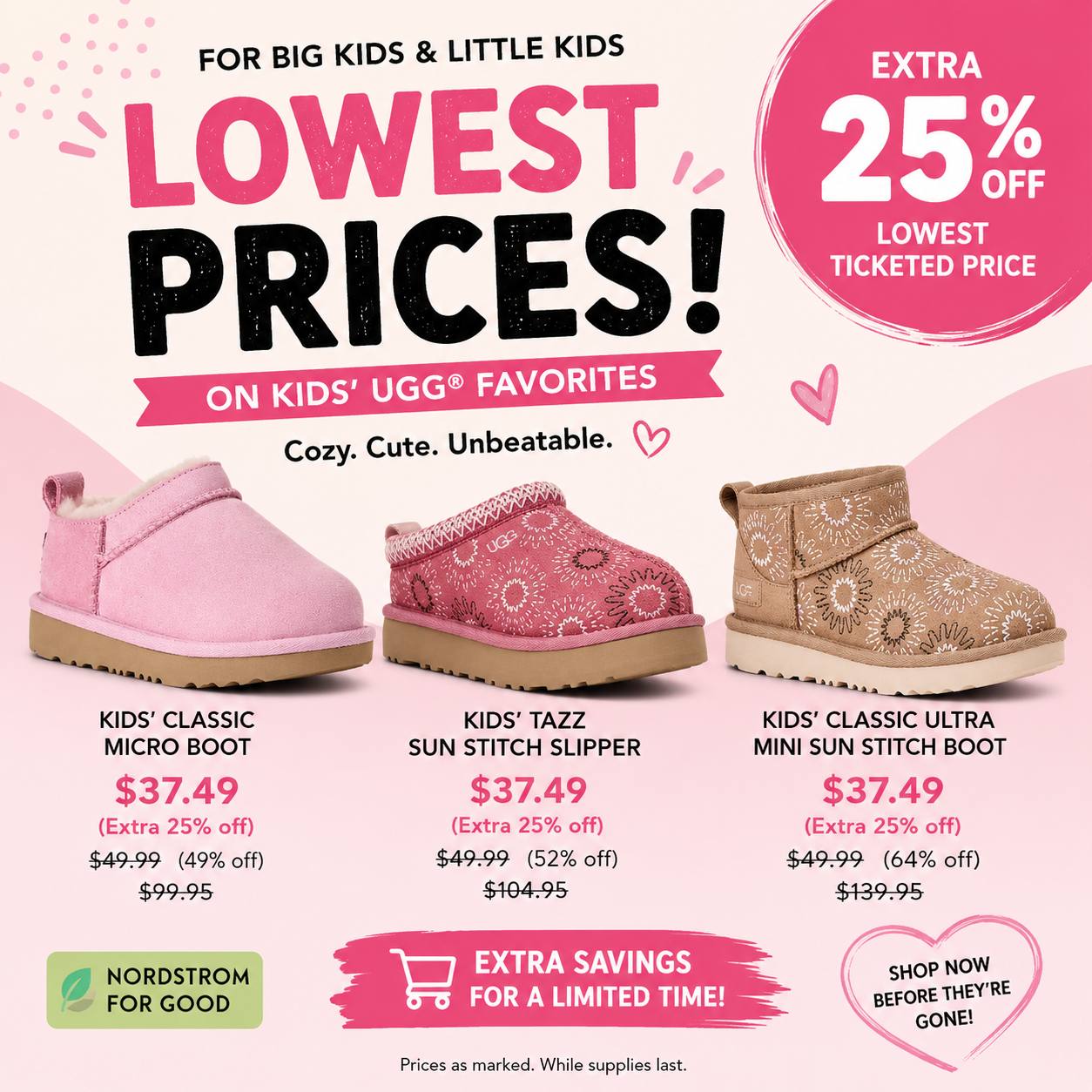 Affordable Uggs and Sun Stitch Footwear Deals