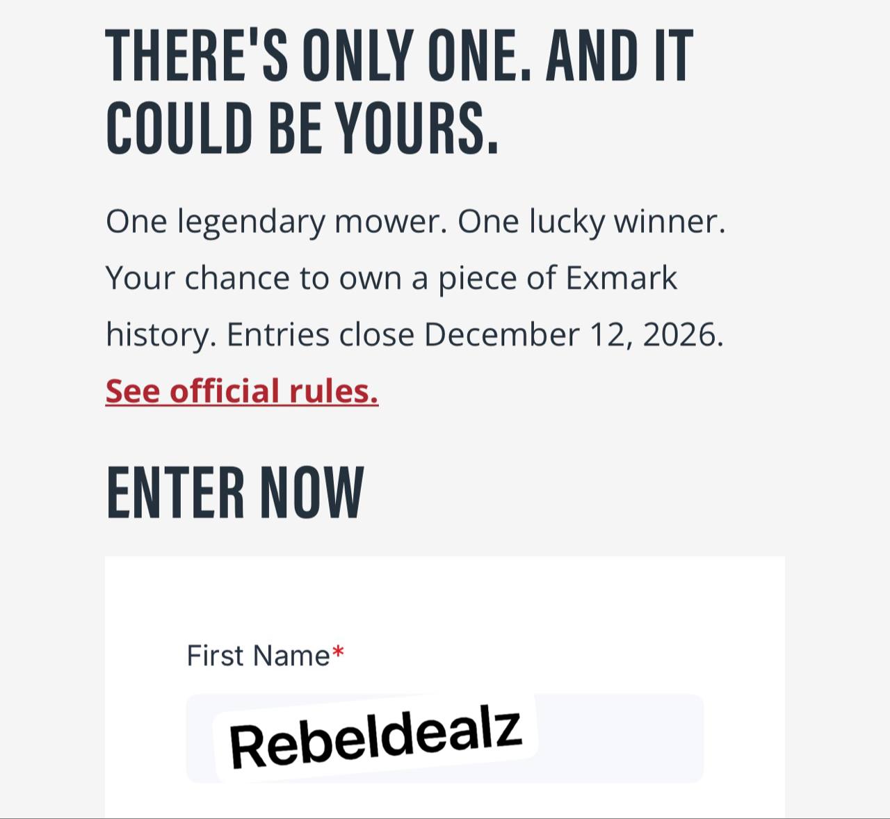 Exmark Built to Be an American Legend Giveaway
