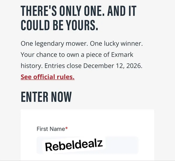 Exmark Built to Be an American Legend Giveaway