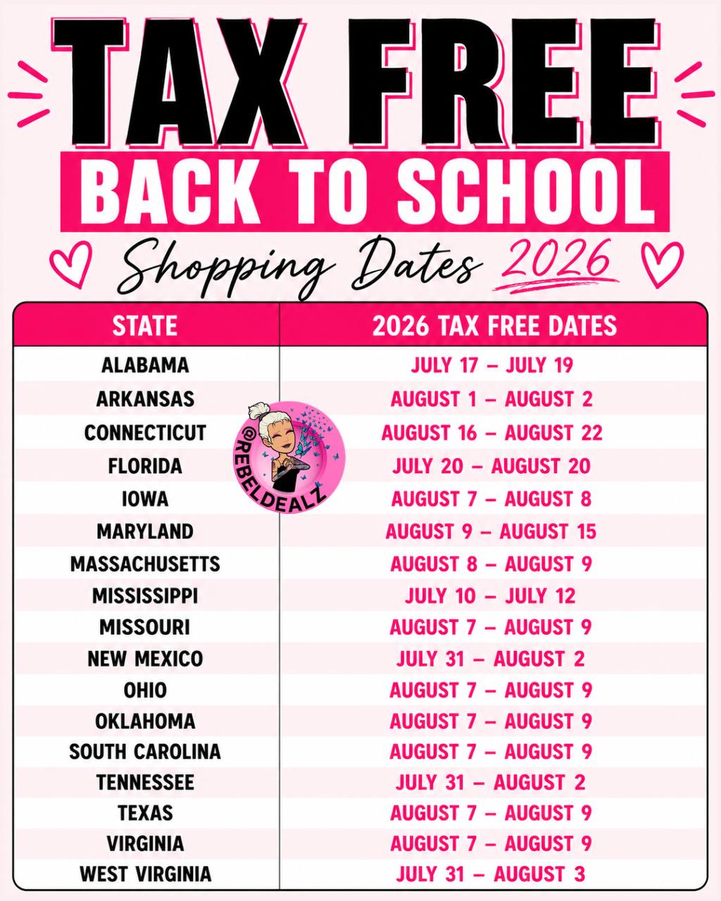 2026 Back-to-School Tax-Free Shopping Guide