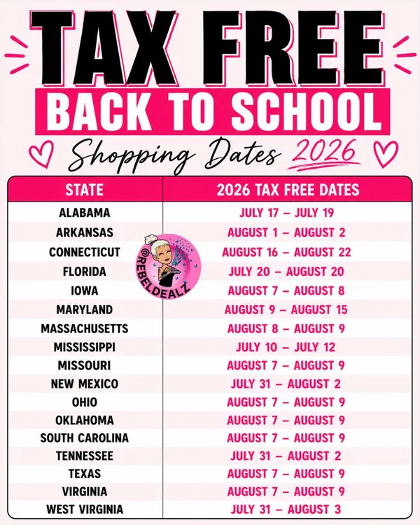 2026 Back-to-School Tax-Free Shopping Guide