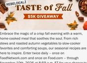 Food Network Taste of Fall Sweepstakes: Win $5,000