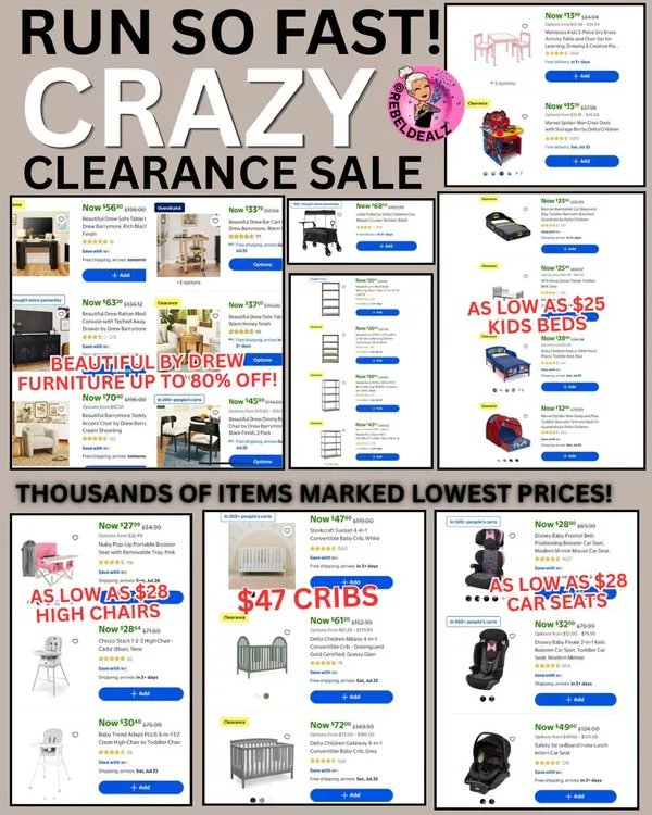 Walmart Clearance Sale - Thousands of Items Marked Down Across All Departments