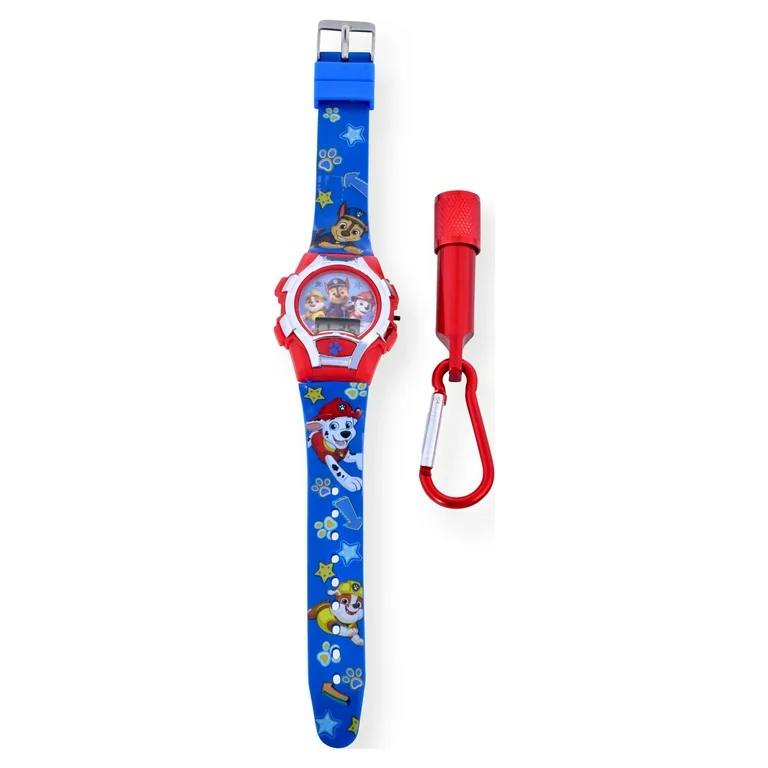 Nickelodeon Paw Patrol Unisex LCD Silicone Watch with Matching Flashlight 2 Piece Set for $4