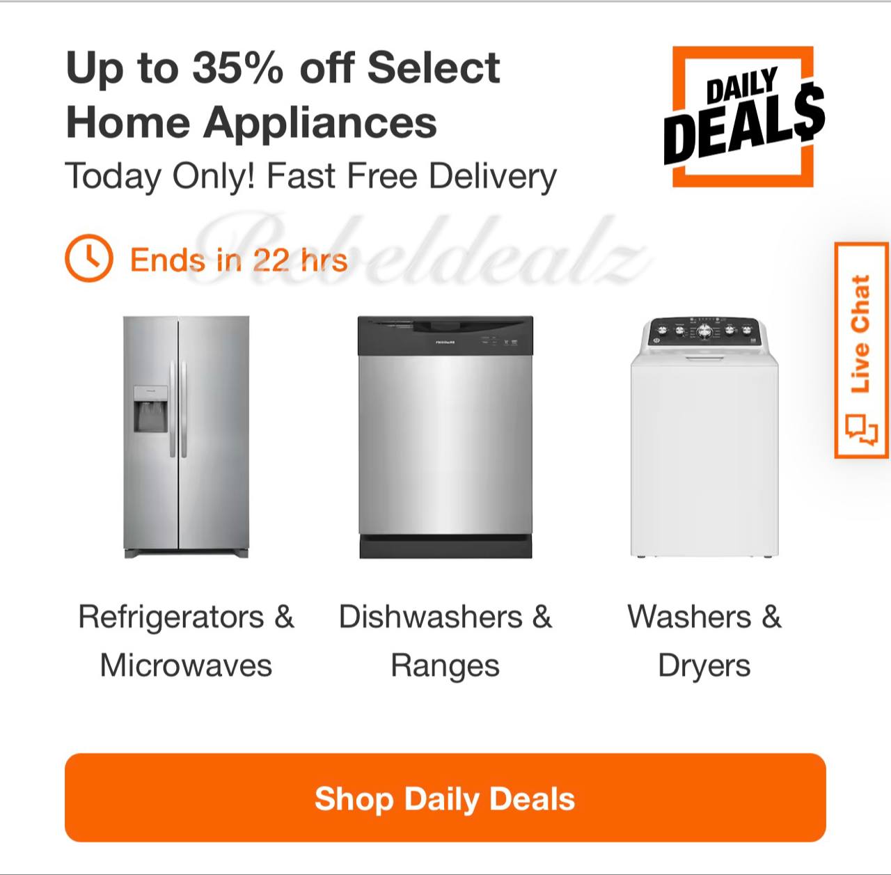 Home Depot Daily Deals: Up to 35% Off Select Home Appliances