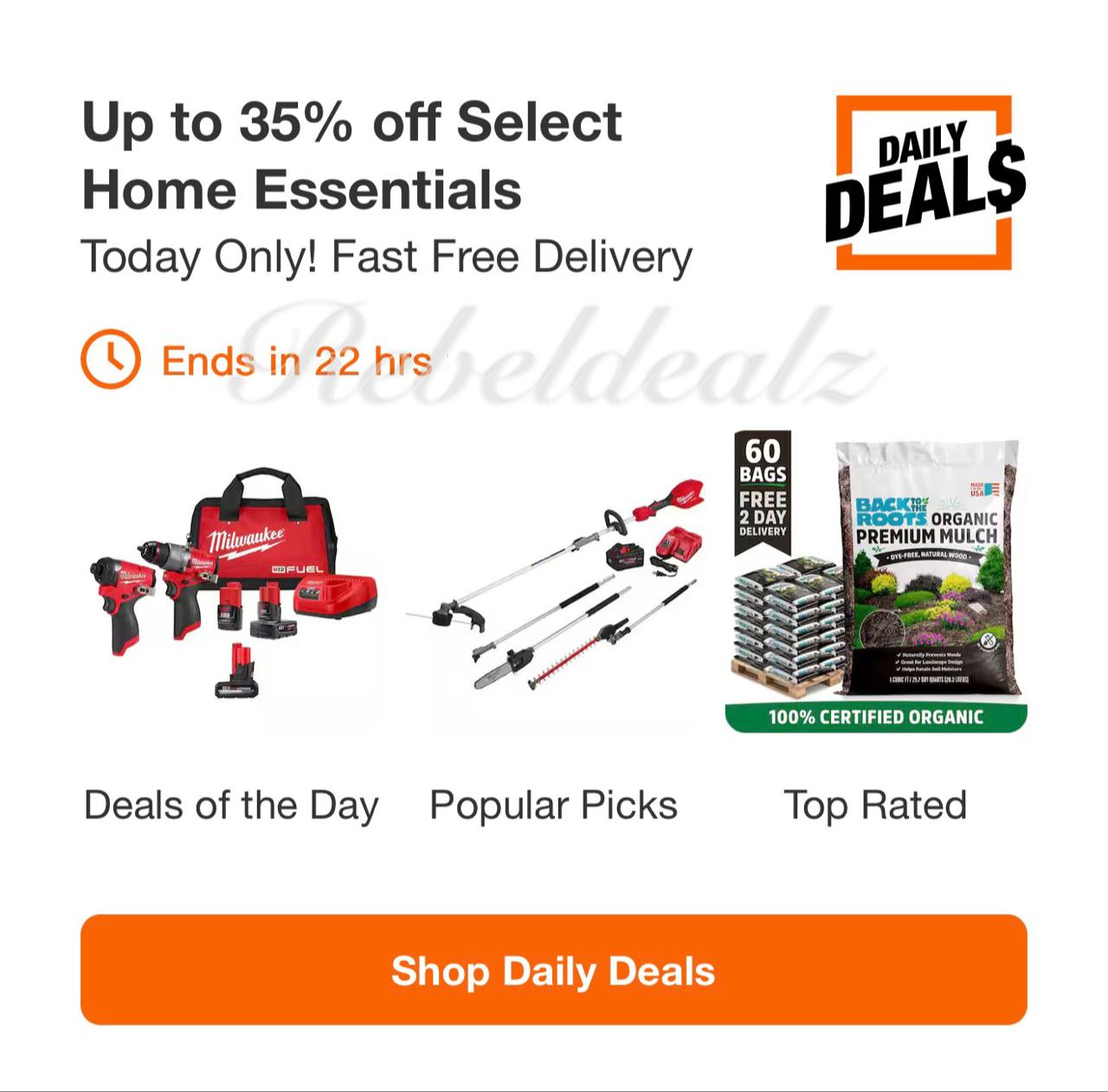 Home Depot Daily Deals: Up to 35% Off Select Home Essentials