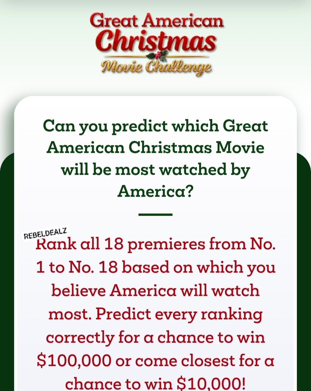 Great American Christmas Movie Challenge: Win $100,000