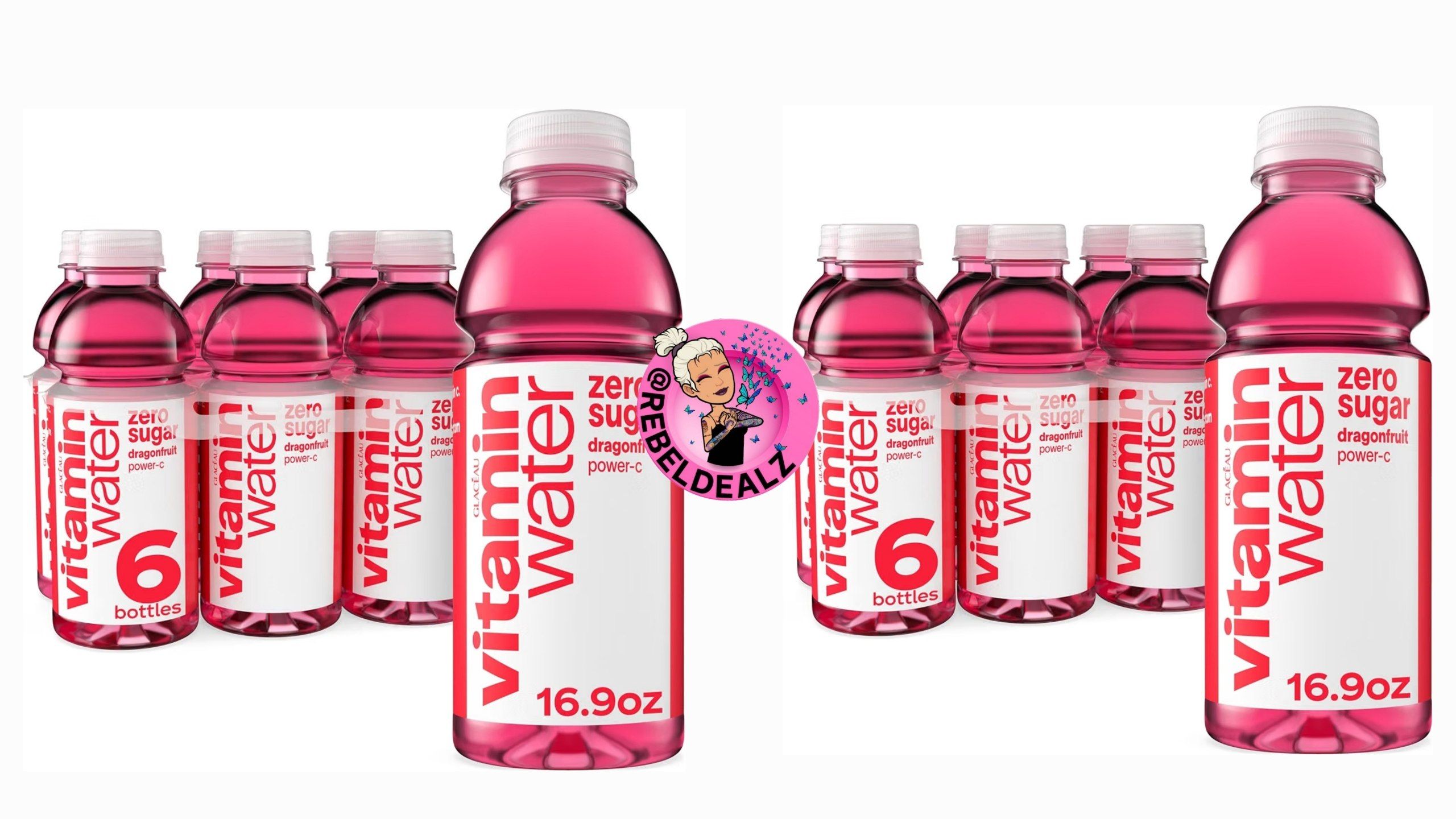 vitaminwater Power-C Zero Sugar Dragonfruit 6-Pack, 2 for $10