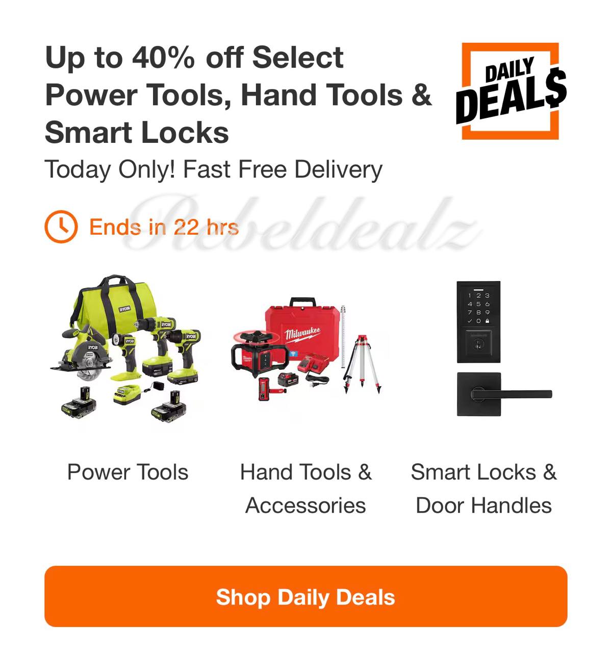 Home Depot Daily Deals: Up to 40% Off Power Tools, Hand Tools & Smart Locks