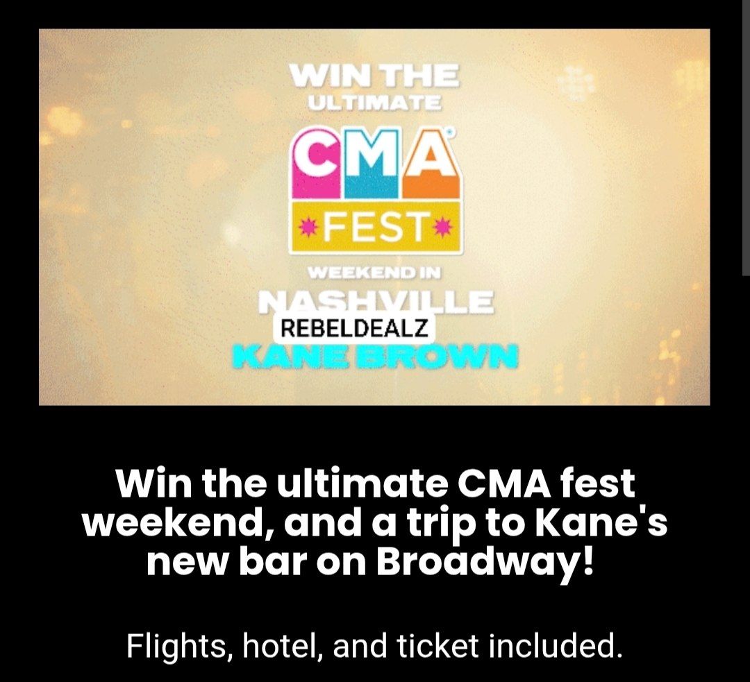 Sony Music Fans Kane Brown Flyaway Sweepstakes