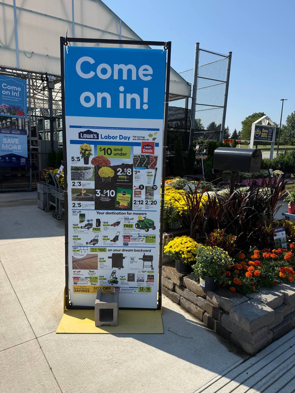 Lowe's Labor Day Sale: Mums, BOGO Tools, Appliances, Patio Furniture & More