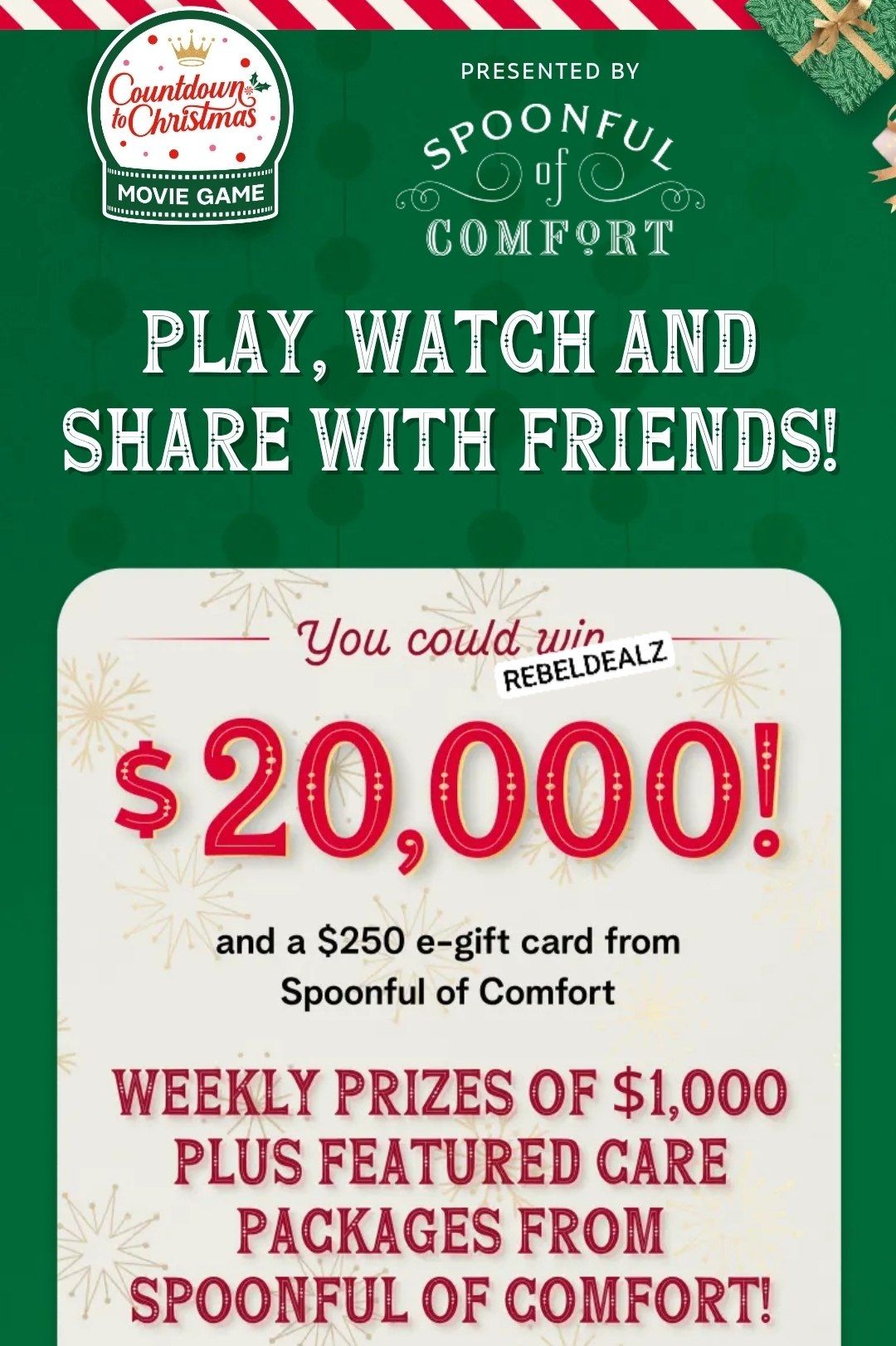 Hallmark Christmas Movie Game: Win $20,000 and More