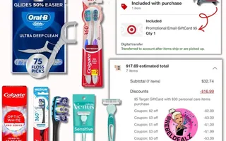 Target Personal Care Deal: Dental Care & Razors Bundle After Gift Card