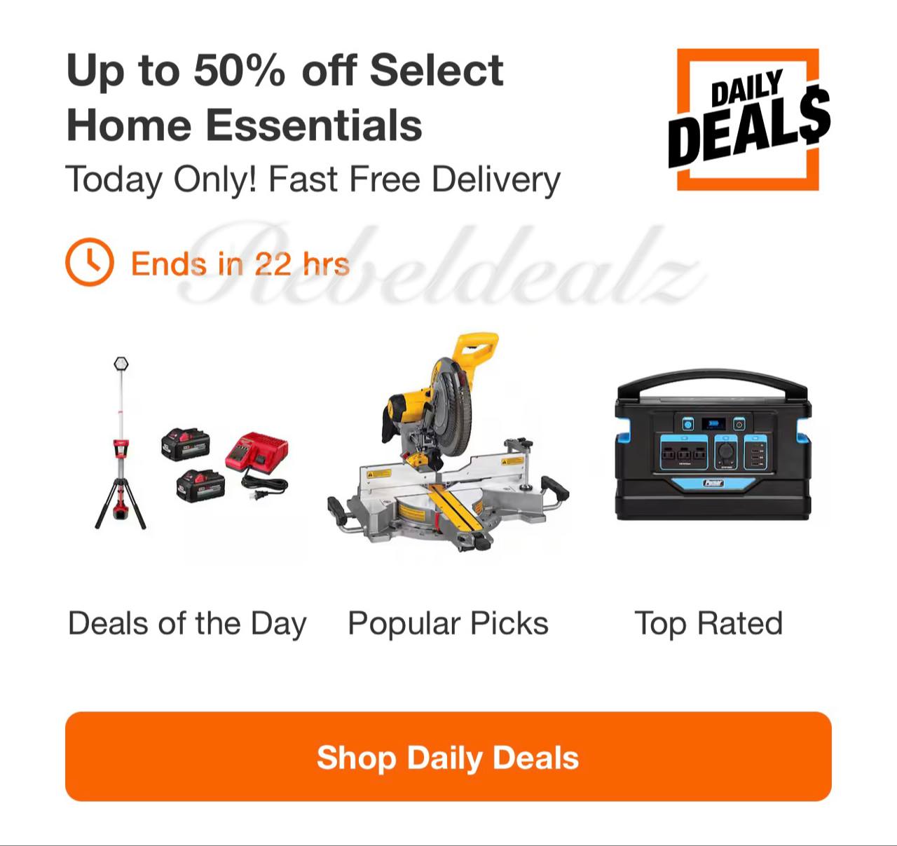 Home Depot Daily Deals: Up to 50% Off Select Home Essentials