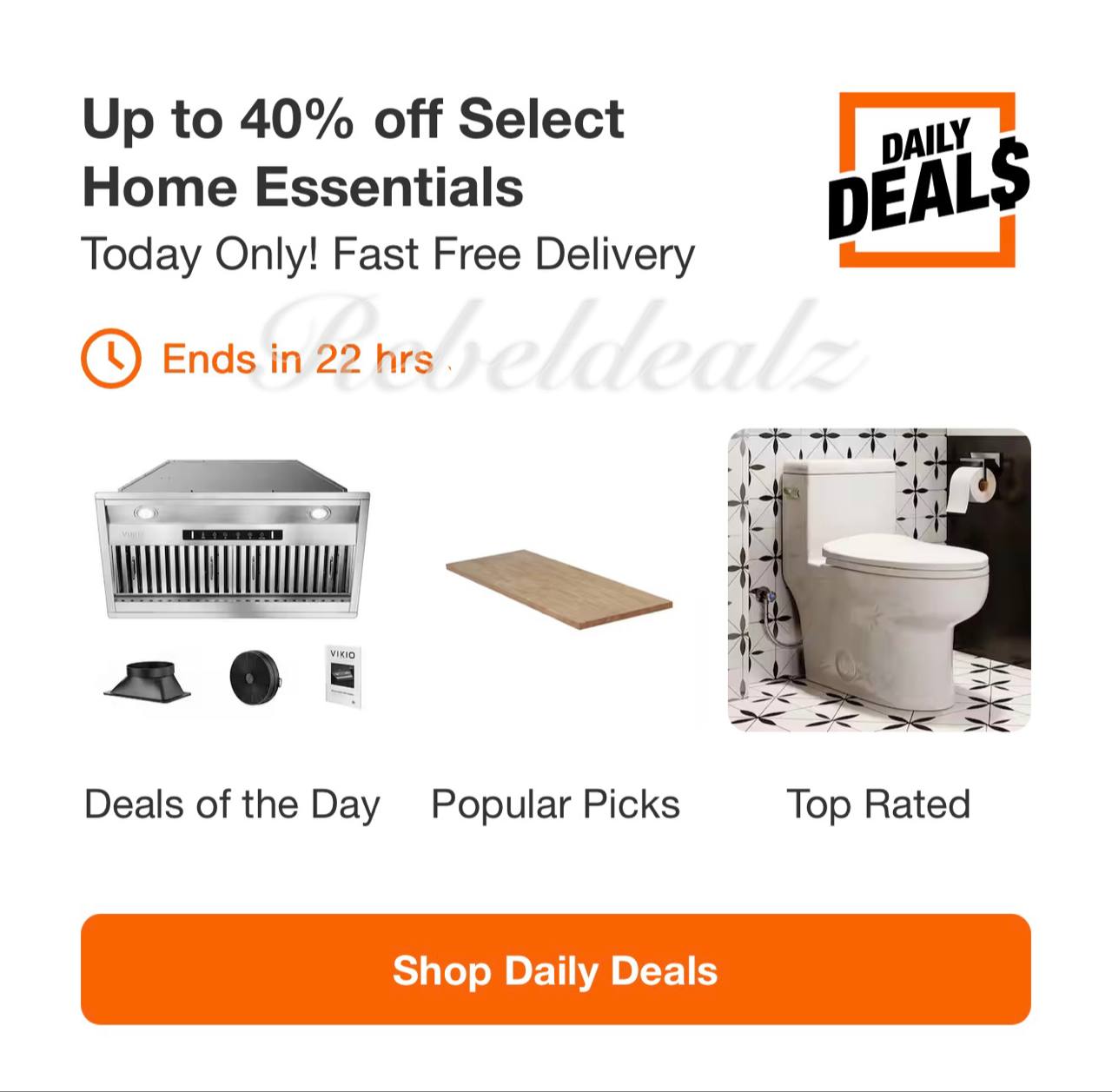 Home Depot Daily Deals: Up to 40% Off Select Home Essentials
