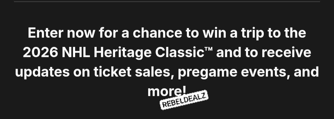 NHL Heritage Classic Sweepstakes