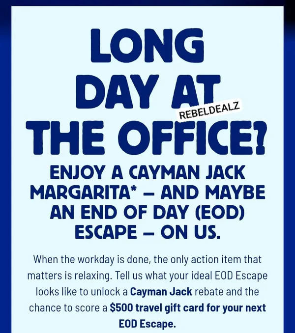 Win a Cayman Jack 'EOD Escape' Prize