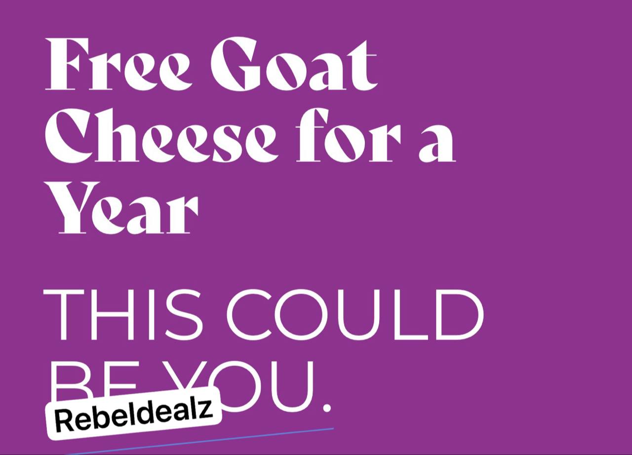 LaClare Great Goat Cheese Sweepstakes: Win Free Goat Cheese for a Year