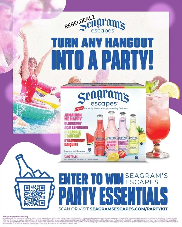 Seagram's Escapes 'Party Essentials' Sweepstakes - Win Big!