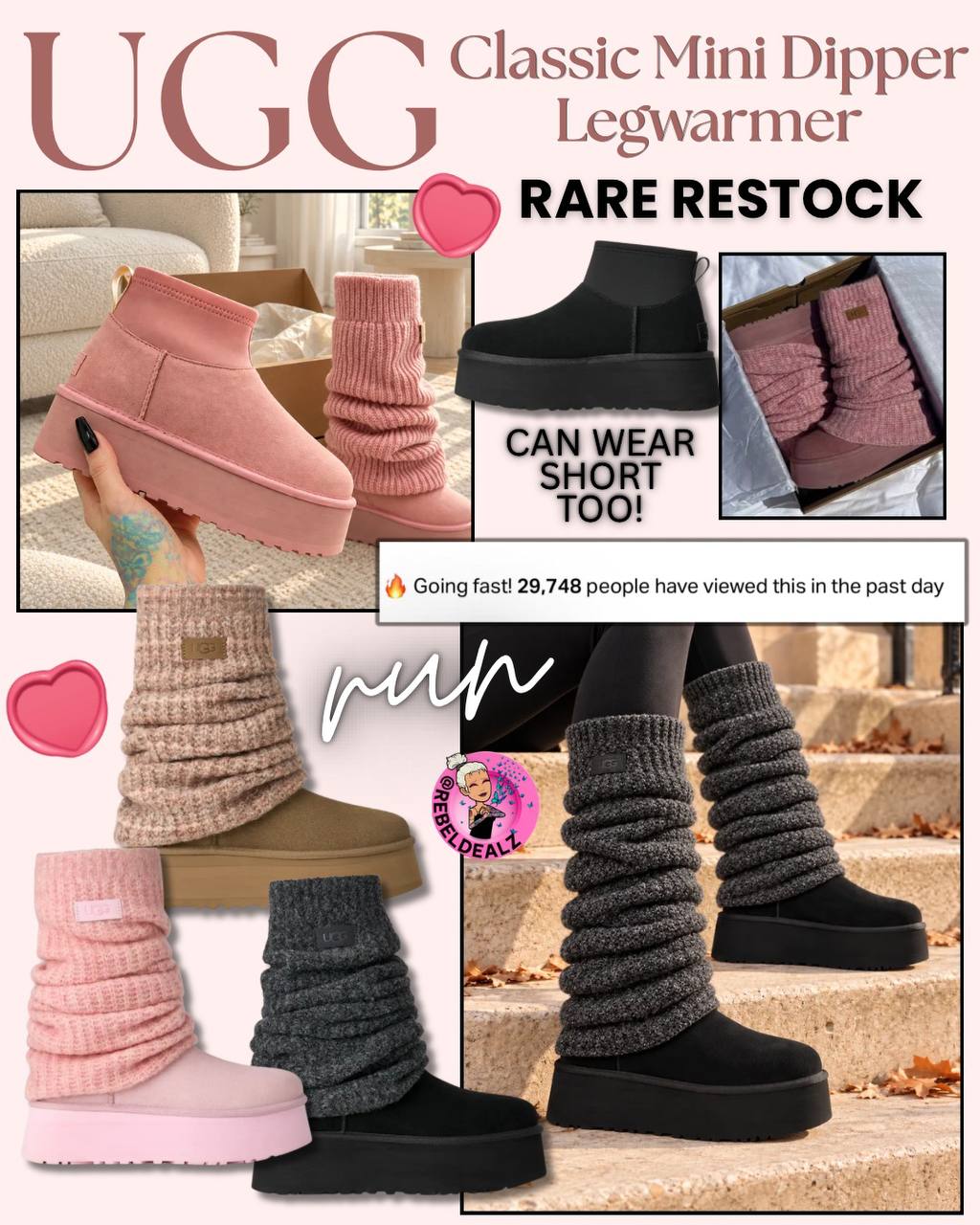 UGG Classic Mini Dipper Legwarmer Boots Restocked in All 3 Colors