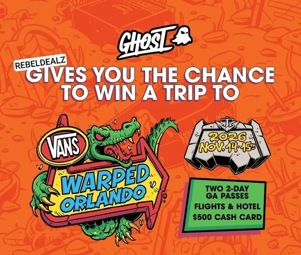 GHOST Sweepstakes: Win a Vans Warped Orlando 2026 Trip