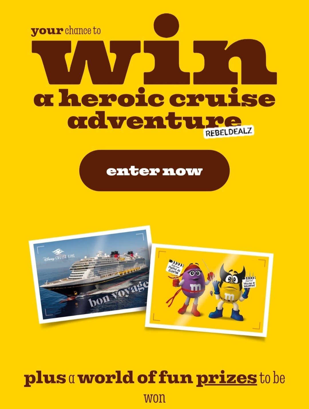 M&M's Heroic Sweepstakes: Win a Disney Cruise Adventure