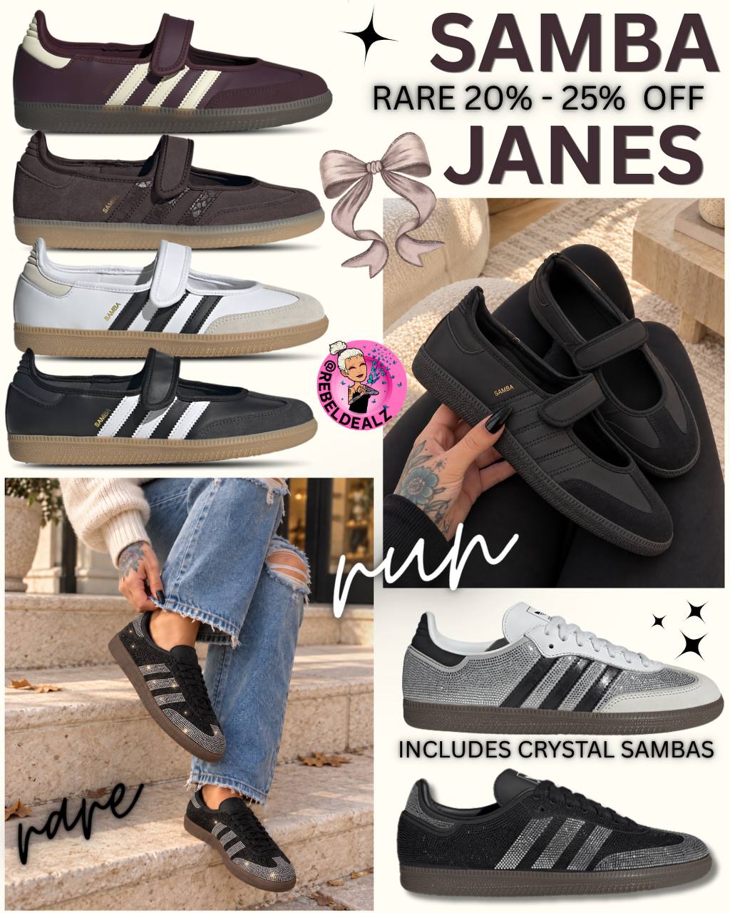 Rare Sale! Sambas & Samba Janes Are 20-25% Off