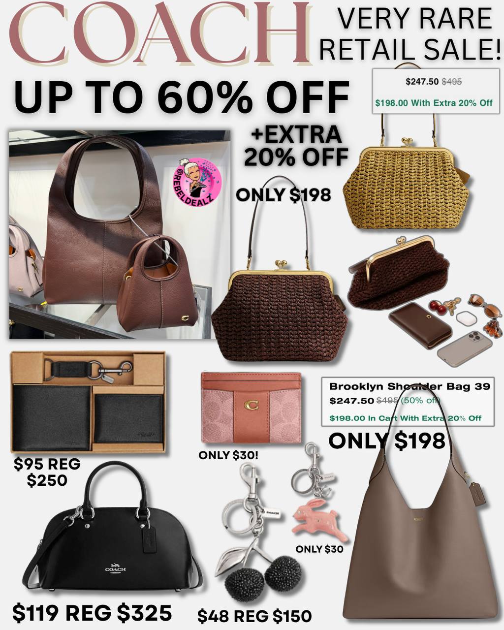 RARE COACH SALE! Both Retail & Outlet