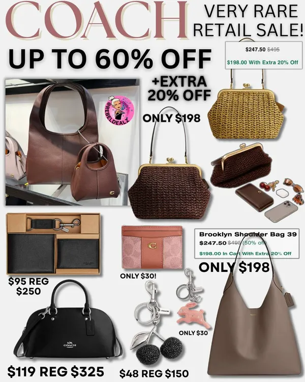 RARE COACH SALE! Both Retail & Outlet