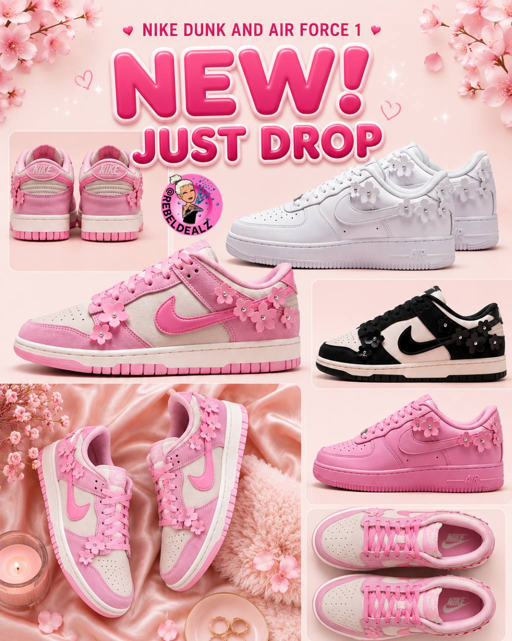 New Release: Women's Nike Dunk Low SE and AF1 Sneakers