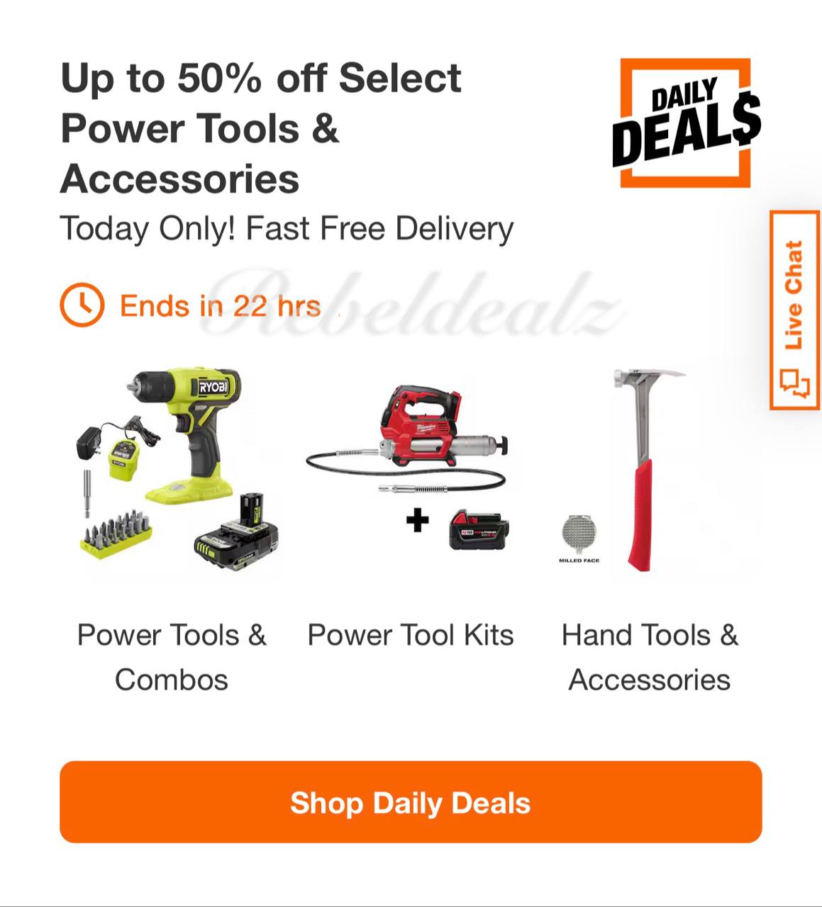 Home Depot Daily Deals: Up to 50% Off Power Tools & Accessories