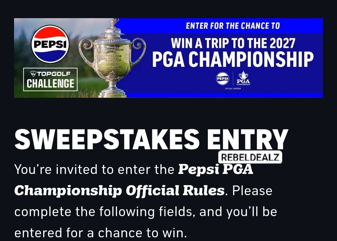 TopGolf Pepsi PGA Championship Sweepstakes