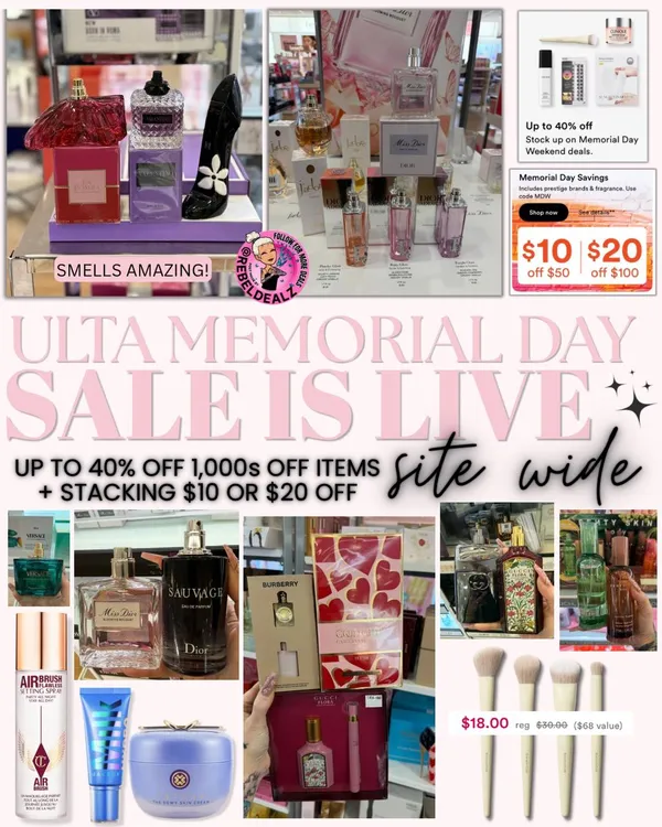 ULTA Memorial Day Sale: $10 off $50 or $20 off $100 + 40% off thousands of items