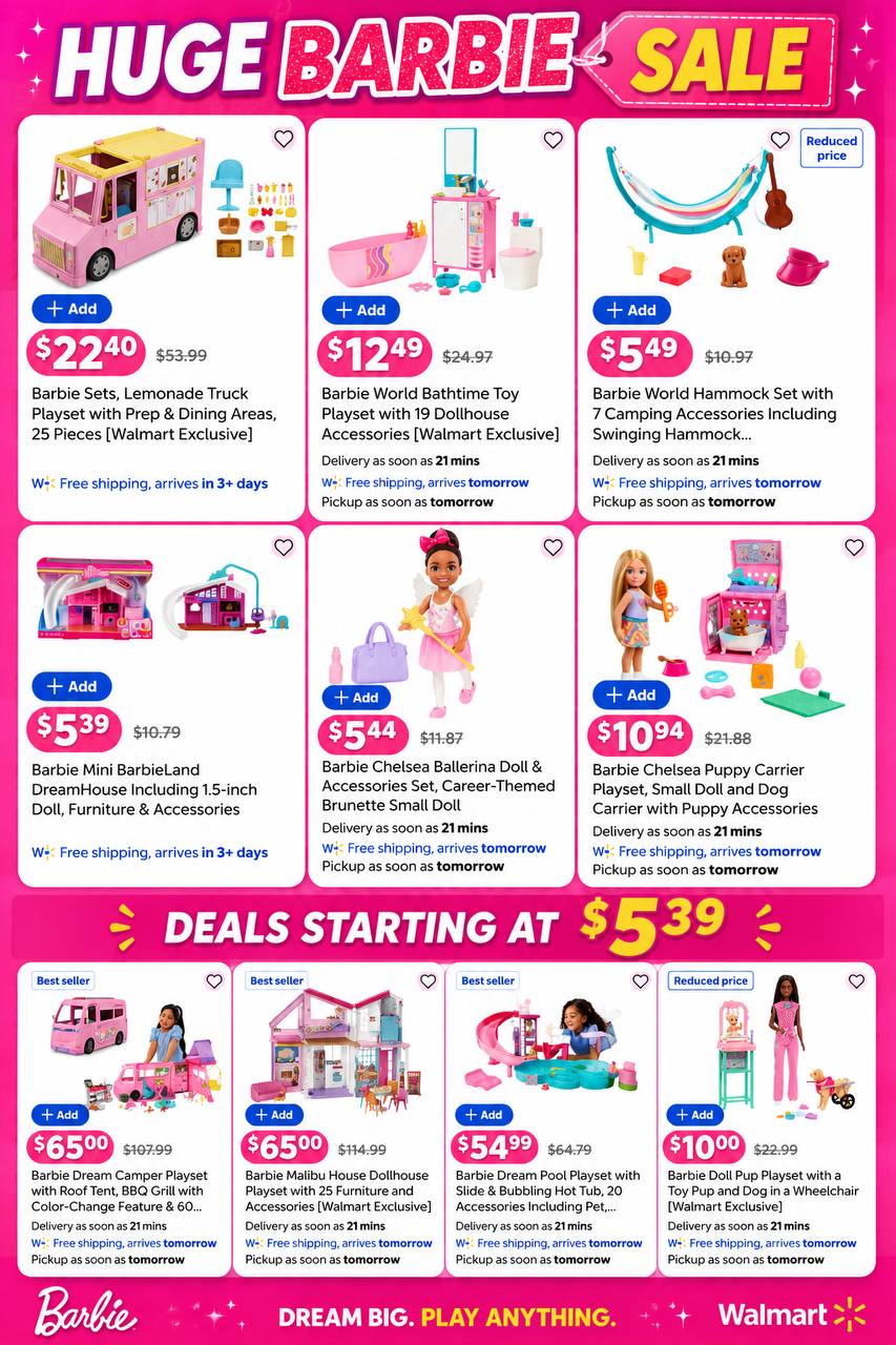 New Barbie Markdowns