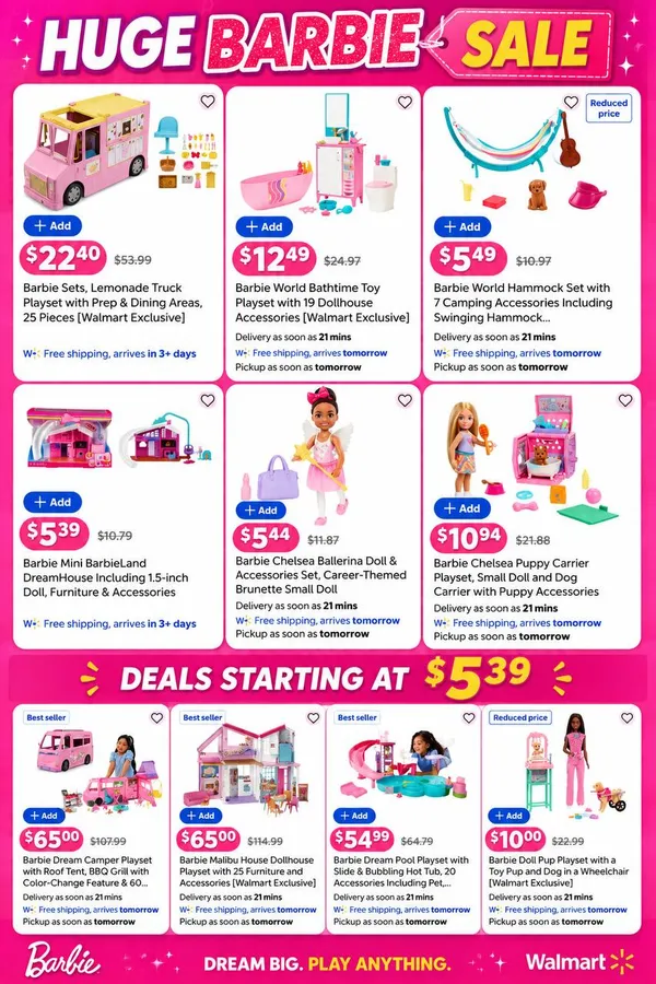 New Barbie Markdowns