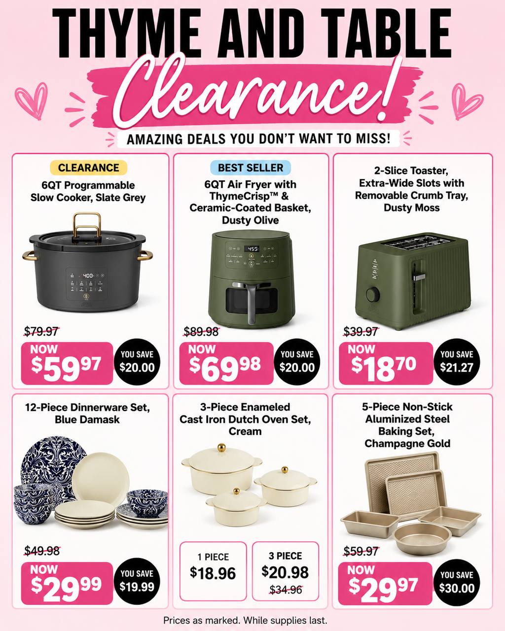 Thyme & Table Kitchen Clearance Sale