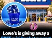 Lowe's FREE Mini Bucket Magnet Giveaway October 10-11