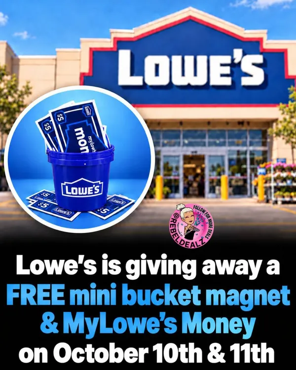 Lowe's FREE Mini Bucket Magnet Giveaway October 10-11