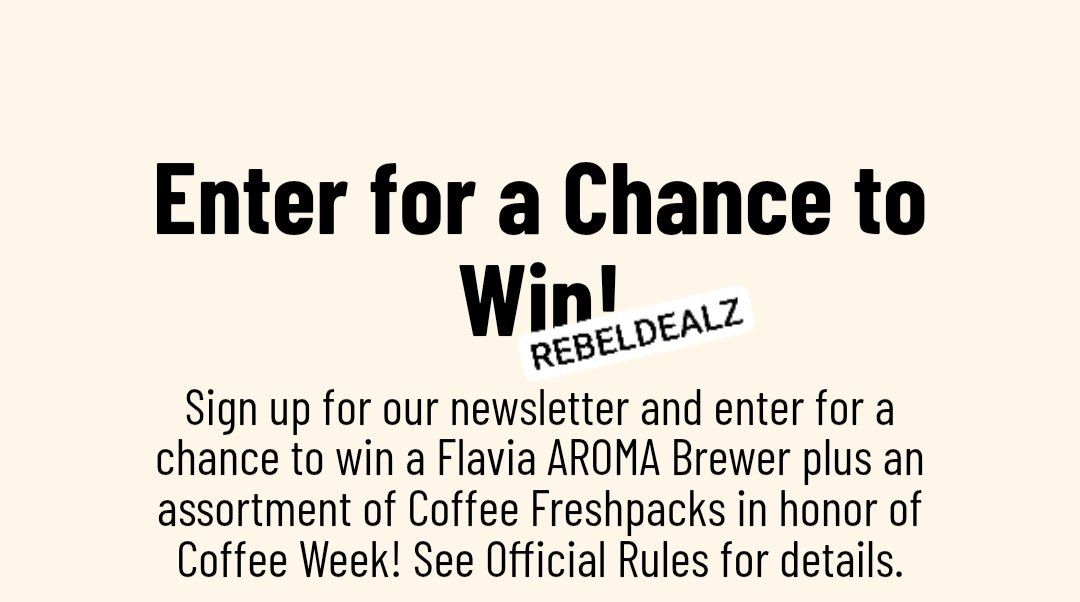 Flavia Coffee Week Sweepstakes: Win an AROMA Brewer Bundle