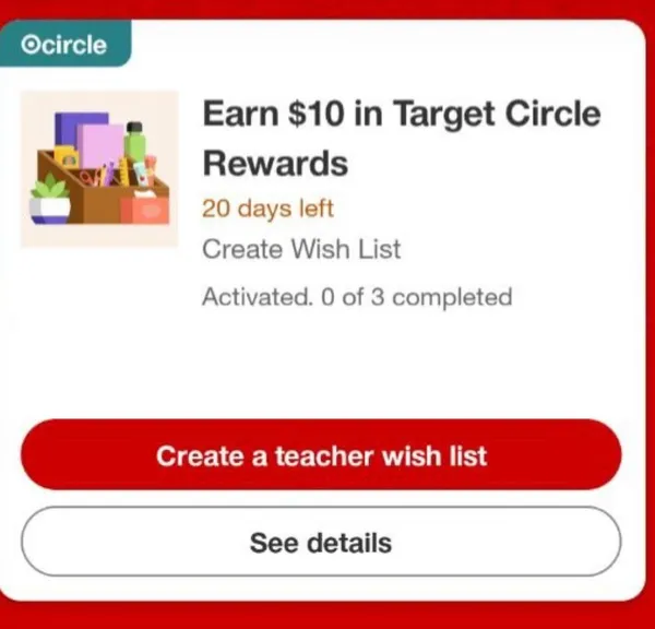 Target Verified Students & Teachers Get FREE $10 Circle Reward!
