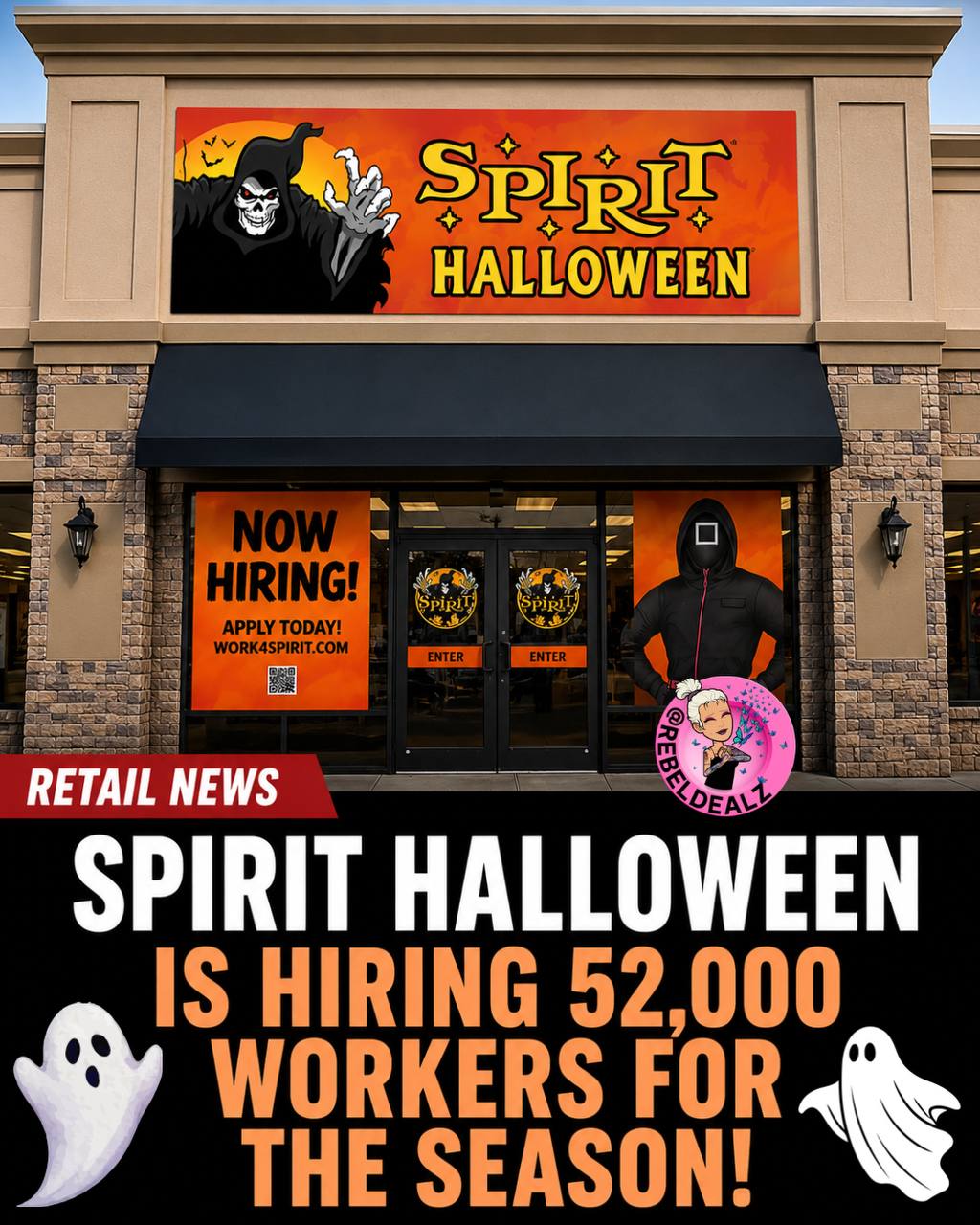 Spirit Halloween Hiring 52,000+ Seasonal Employees for 2026 Halloween Season