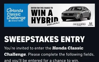 Topgolf Honda Classic Challenge: Win a Honda Accord Hybrid