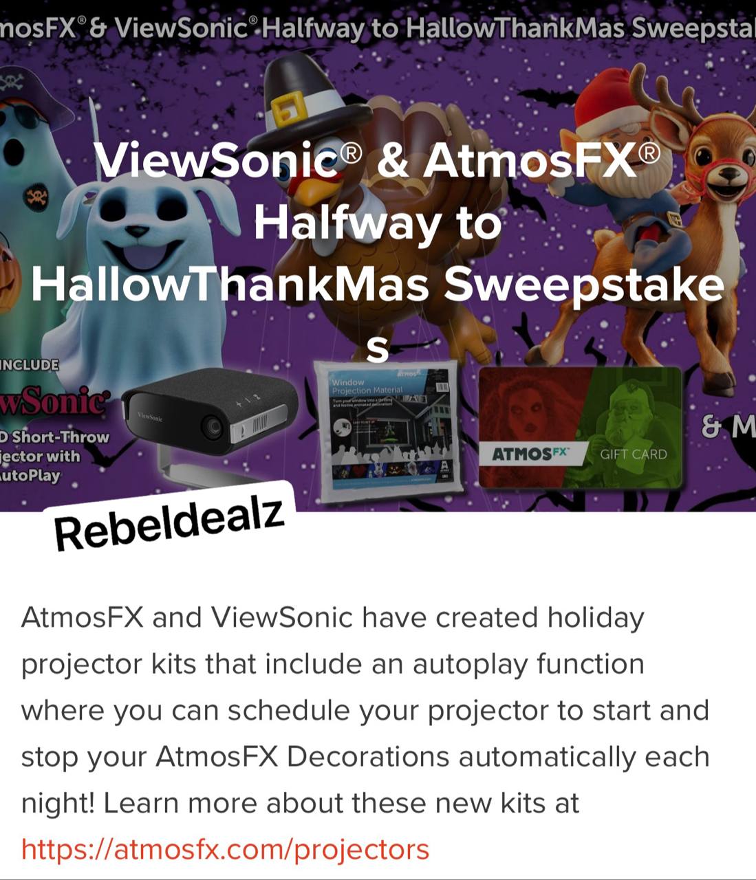 Enter to Win in The Halfway to HallowThankMas Sweepstakes