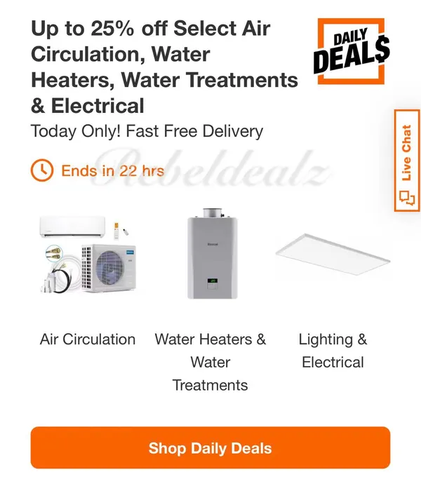 Home Depot Daily Deals: Up to 25% Off Select Home Essentials