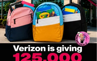 Verizon Is Giving Away 125,000 FREE Backpacks Filled With School Supplies on July 26