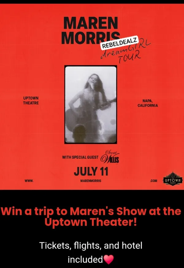 Enter to Win Sony 'Maren Morris Flyaway' Sweepstakes