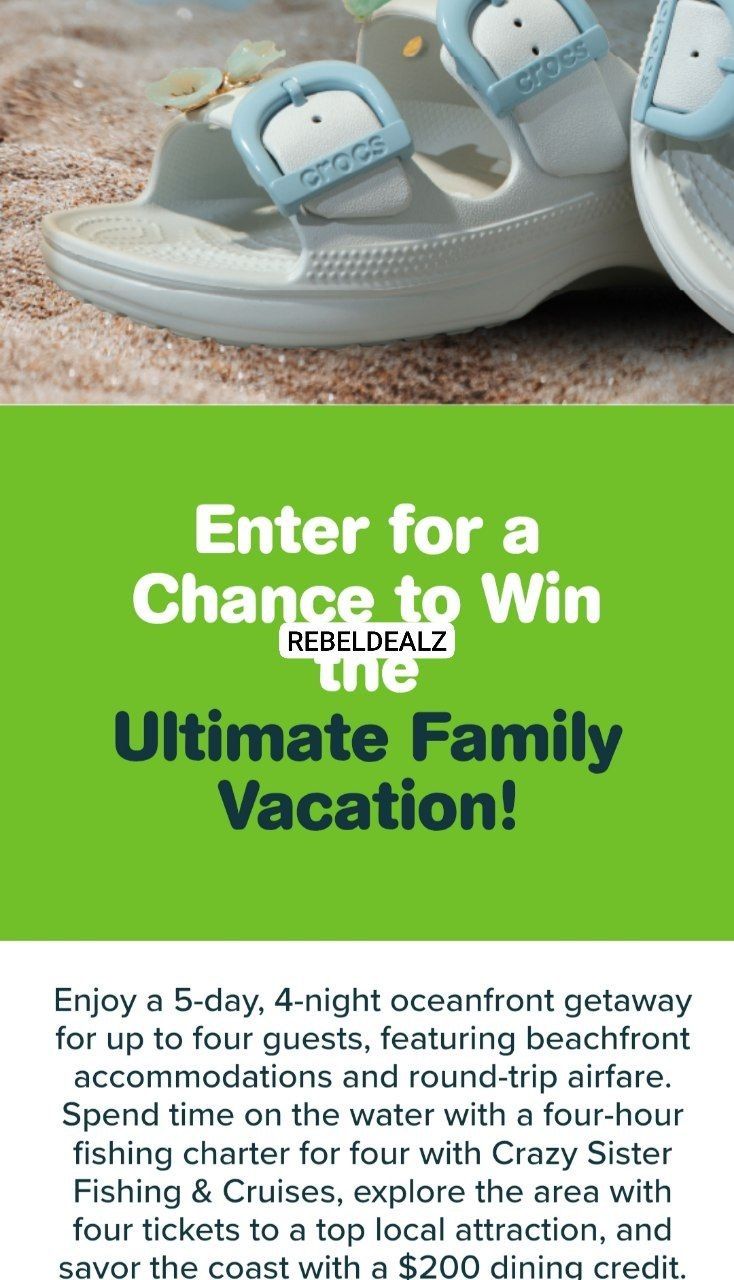 Enter Crocs 'To Coast' Sweepstakes for a Chance to Win