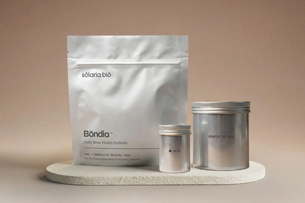 Solaria Bio Bōndia daily bone health synbiotic packaging