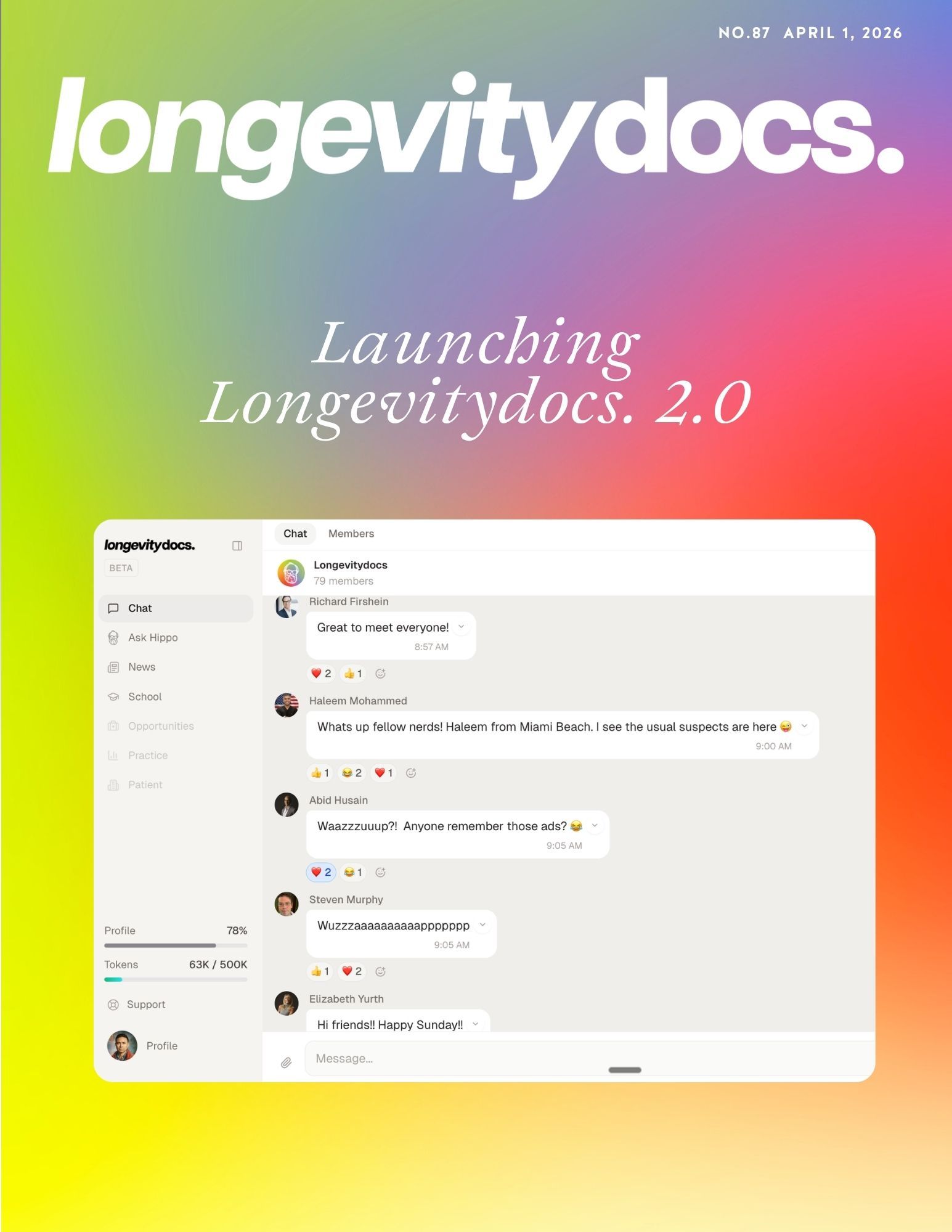 Launching longevitydocs 2.0