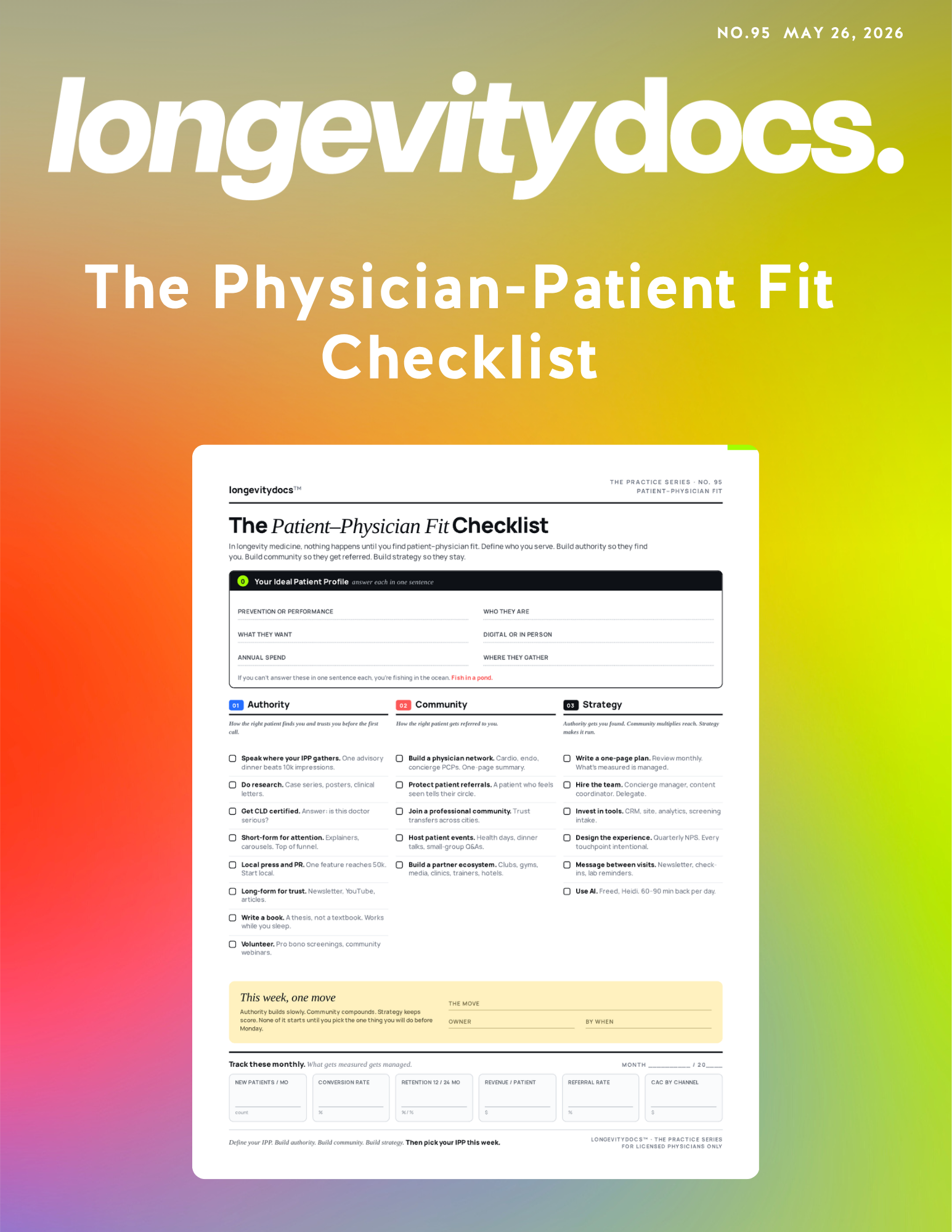 Acquire Patients Better: The Physician-Patient Fit Checklist